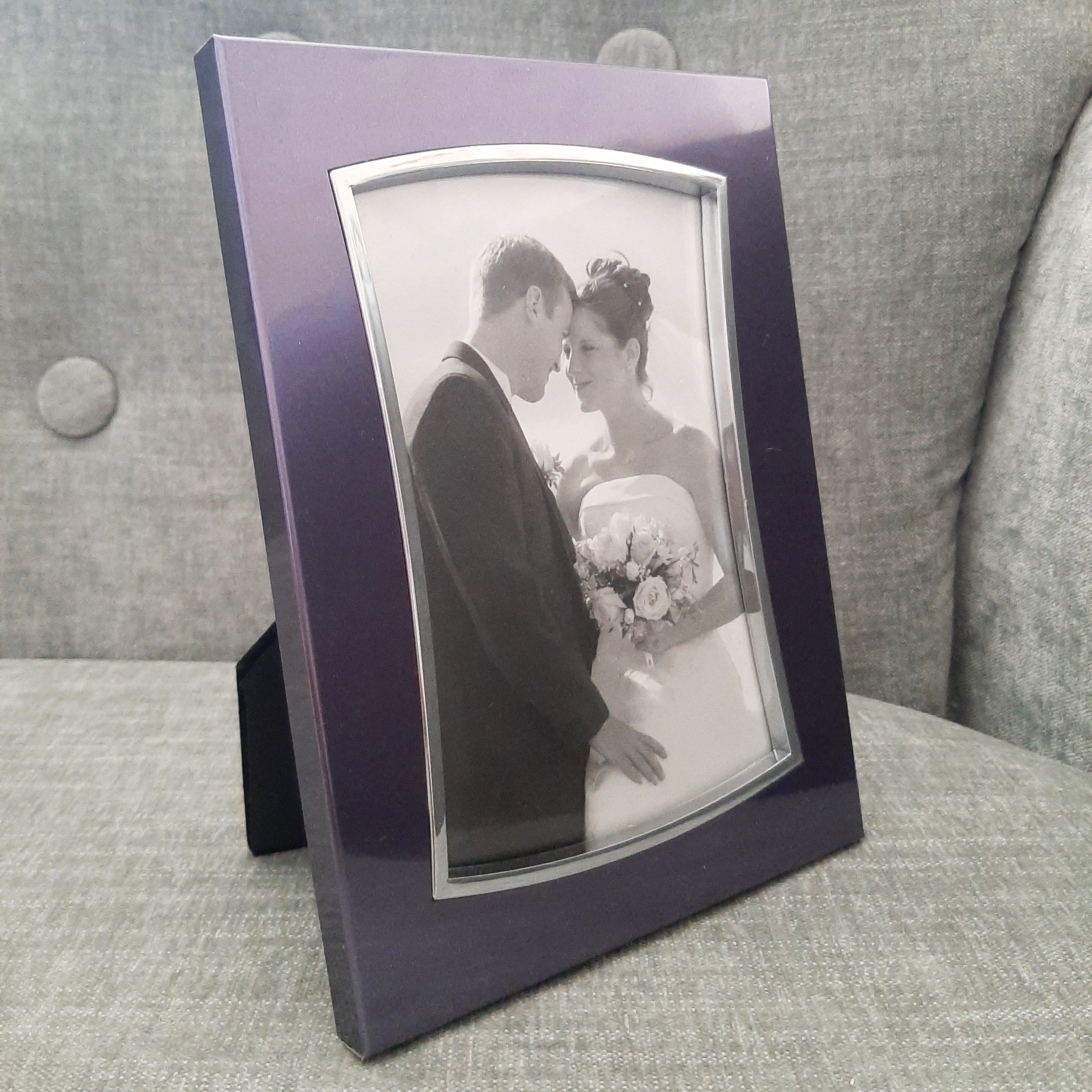 2071C 10x15 fém képkeret - kék