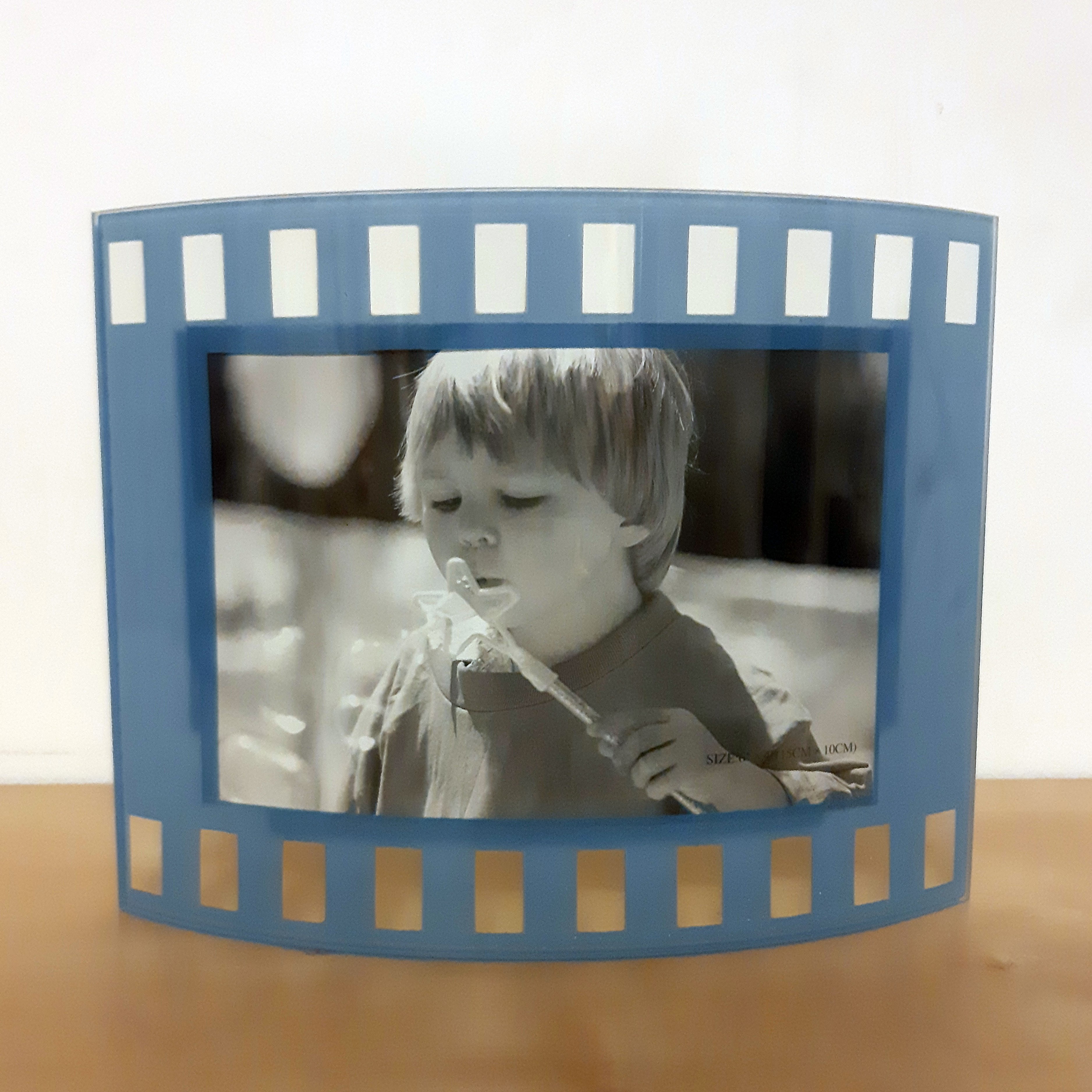 10x15 filmes, kék képkeret